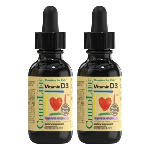 차일드라이프 비타민 D3 베리맛, 30ml, 2개