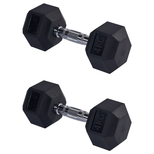 에르고기어 고무 육각아령, 4kg, 2개