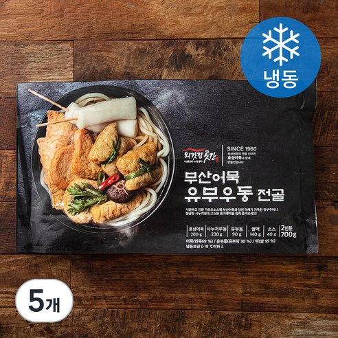 외갓집곳간 부산어묵 유부우동 전골 (냉동), 710g, 5개