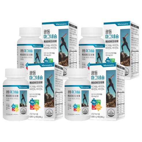 광동제약 마그네슘 90g, 90정, 4개