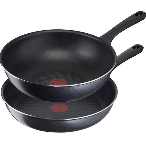 테팔 뉴 컴포트 그립 프라이팬 2종 세트, 프라이팬 28cm + 볶음팬 28cm, 그레이
