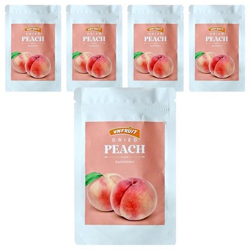 브이프릇 건복숭아 말랭이, 165g, 5개