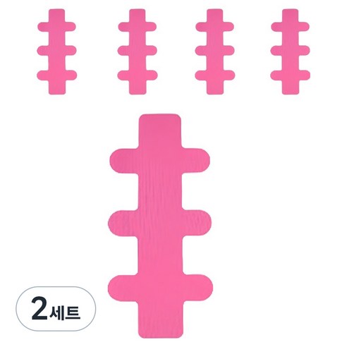 스포츠 테이핑 발꿈치 다리 근육패치 핑크, 2세트, 5개입