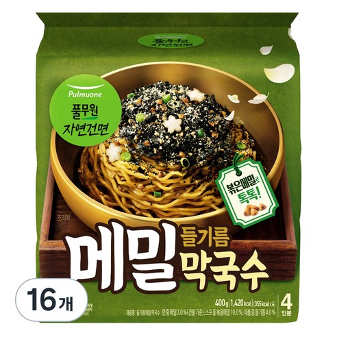 풀무원 들기름 메밀 막국수, 100g, 16개