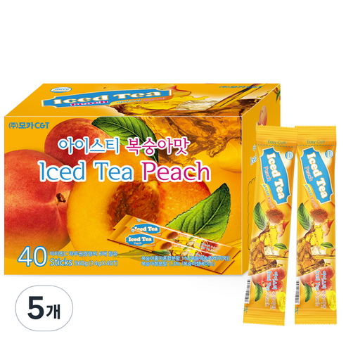 아이스티 복숭아, 14g, 40개입, 5개