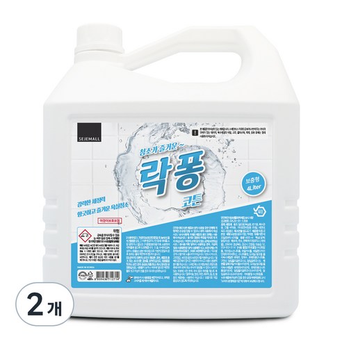 락퐁 욕실세정제 코튼향, 4L, 2개