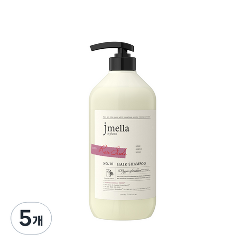 제이멜라 인 프랑스 시그니처 로즈 스웨이드 헤어 샴푸, 1000ml, 5개