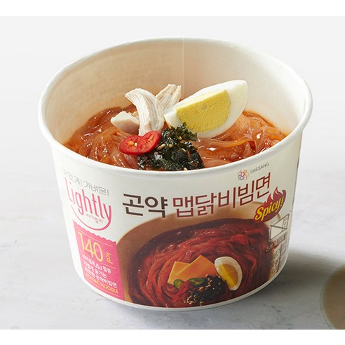매콤한 매운맛을 즐기는 건강한 식사: 라이틀리 곤약 맵닭 비빔면