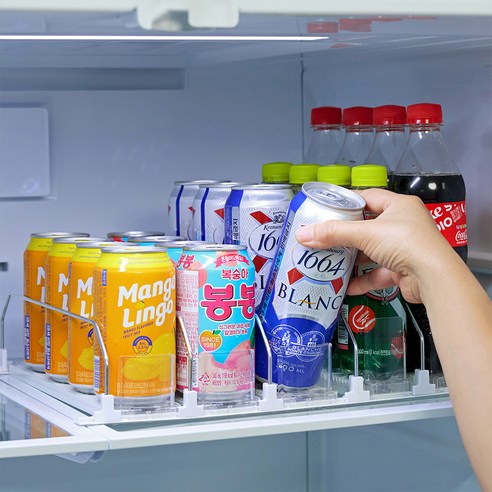 썸잇 냉장고 음료수 맥주캔 정리 트레이 디스펜서 키친핏 혼합형, 화이트