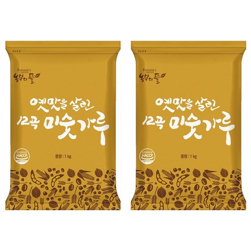 농부의뜰 12곡 미숫가루, 1kg, 2개