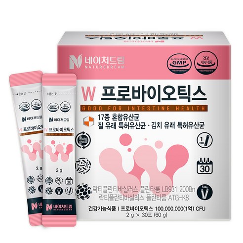 네이처드림 W프로바이오틱스 질건강 유산균 30p, 60g, 2개