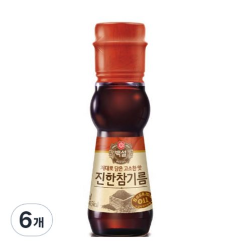 백설 진한참기름 병, 80ml, 6개