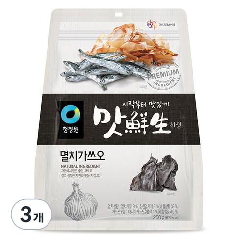 청정원 맛선생 멸치가쓰오, 250g, 3개