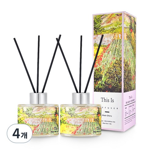 디스이즈 디퓨저, 블랙체리, 120ml, 4개