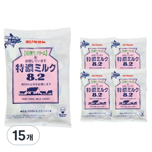 유하미카쿠토 토쿠노 밀크 캔디 8.2, 115g, 15개