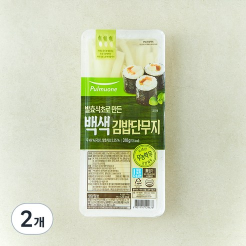 풀무원 백색 김밥 단무지, 310g, 2개
