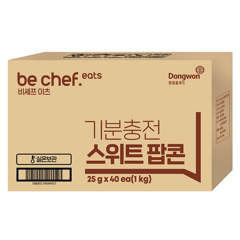 비셰프 이츠 기분충전 스위트 팝콘, 25g, 40개