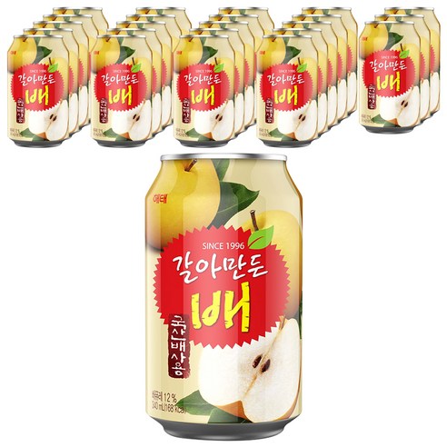 해태음료 갈아만든 배, 340ml, 24개