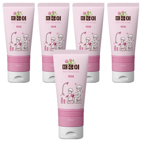 때쟁이 바디 필링젤 핑크 장미향, 250ml, 5개