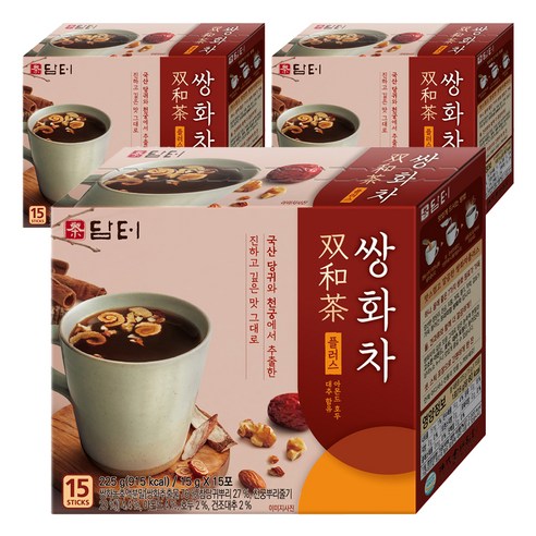 담터 쌍화차 플러스, 15g, 15개입, 3개