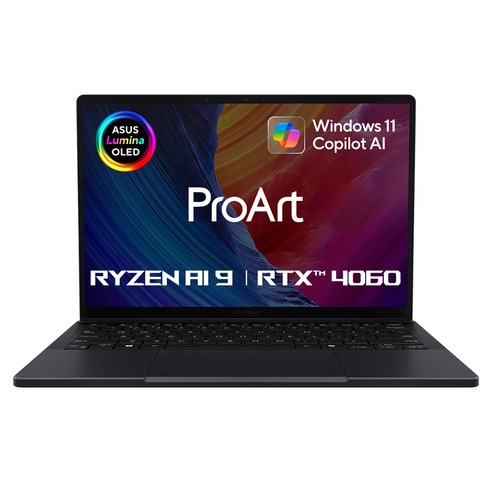 에이수스 2024 프로아트 PX13 라이젠9 라이젠 AI 300시리즈 지포스 RTX 4060, 블랙, HN7306WV-LX010W, 1TB, 32GB, WIN11 Home