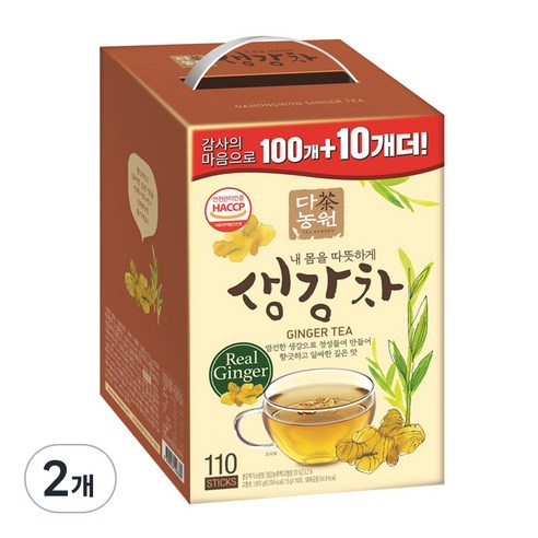 다농원 생강차, 15g, 110개입, 2개