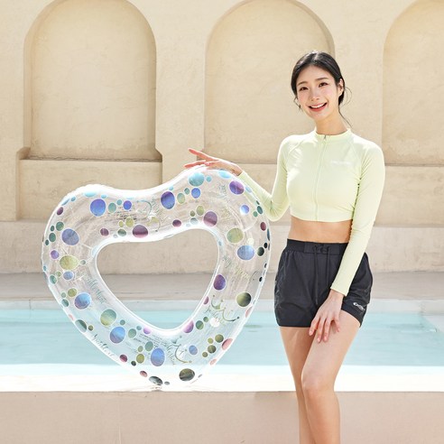 투칸 하트 글리터 튜브 93cm, 혼합색상, 1개