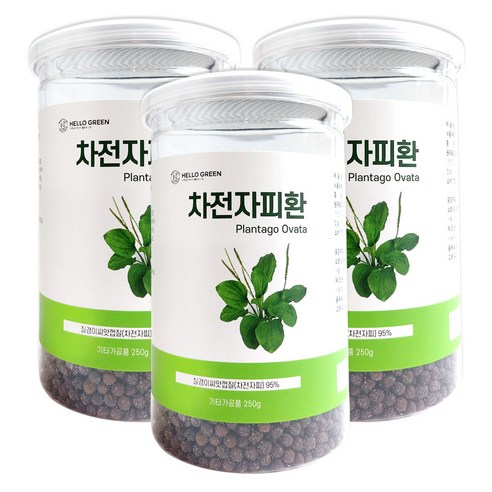 헬로우그린 차전자피환 250g(통) 식이섬유 차전초, 2개, 250g