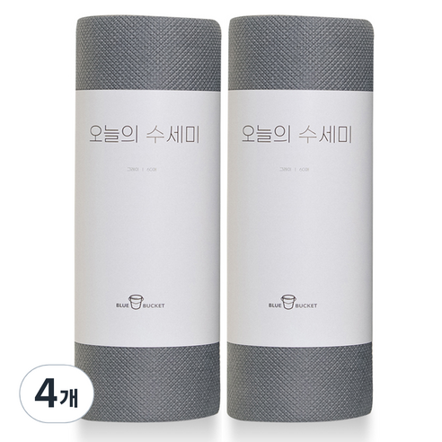 블루버킷 오늘의 수세미 60p, 그레이, 60개입, 4개