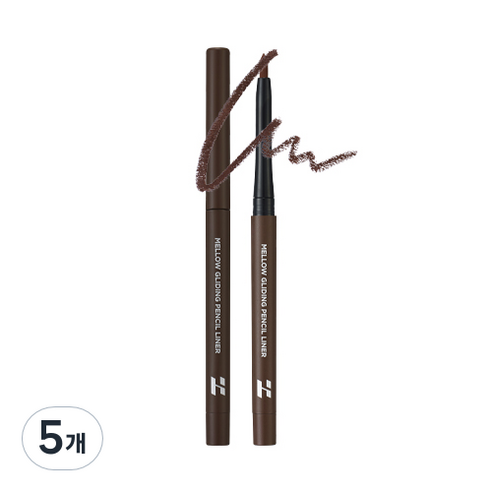 홀리카홀리카 멜로우 글라이딩 펜슬 라이너 0.3g, 02 카카오닙스, 5개