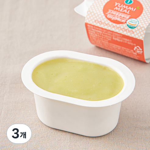 얌이밀 초기 만4~6개월 이유식, 혼합맛(고구마/청경채), 100g, 3개