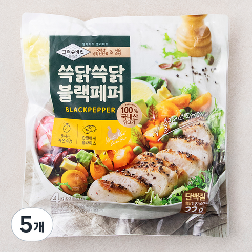 그릭슈바인 쓱닭쓱닭 블랙페퍼 4개입, 5개, 400g