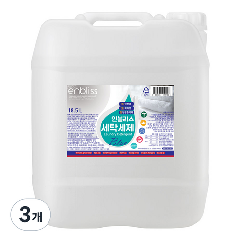 인블리스 블루 액상세제 본품, 18.5L, 3개