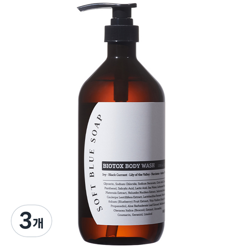 멈칫 바이오톡스 바디워시 소프트블루 솝, 1000ml, 3개