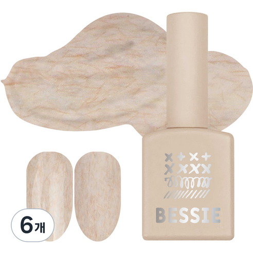 베씨 컬러 젤네일, TD17 코튼 베이지, 11ml, 6개