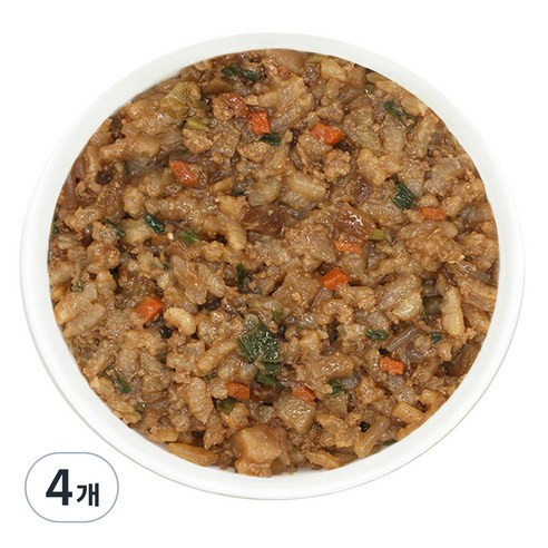 짱죽 돈불고기 야채 짜장밥, 혼합맛(돼지고기 / 밀 / 대두 / 우유 / 소고기 / 닭고기), 160g, 4개