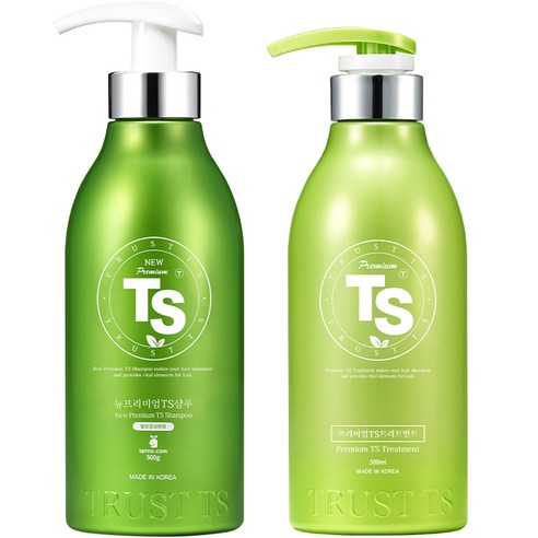TS 뉴 프리미엄 샴푸 500g + 프리미엄 트리트먼트 500ml 세트, 1세트