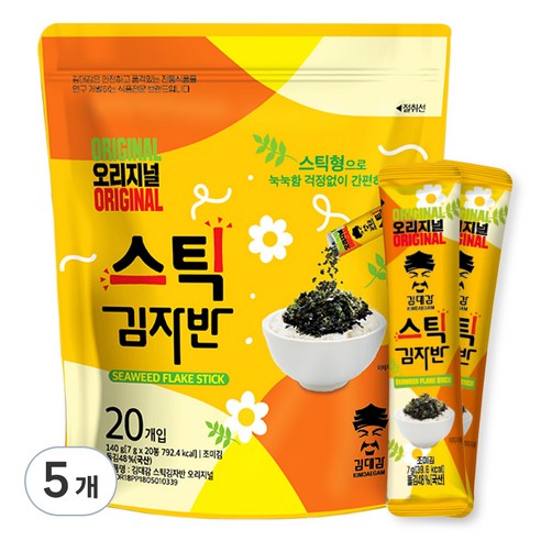 김대감 스틱김자반 오리지널 20p, 140g, 5개