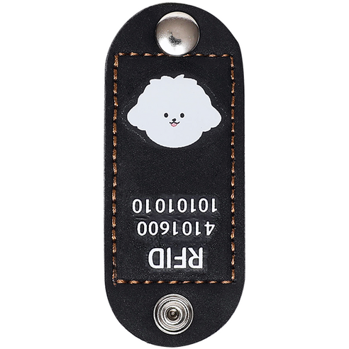 뽀시래기 강아지 인식표 RFID 외장인식칩 가죽형, 3