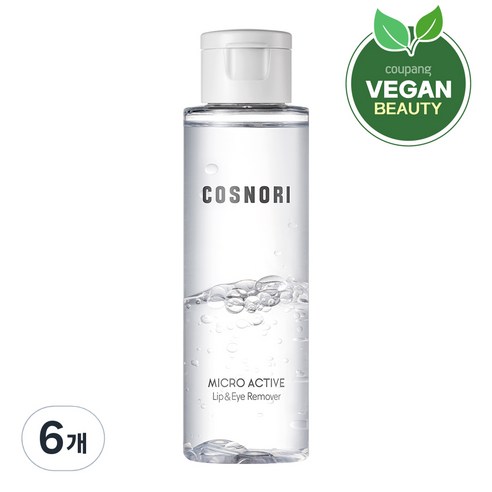 코스노리 마이크로 액티브 립앤아이 리무버, 6개, 100ml