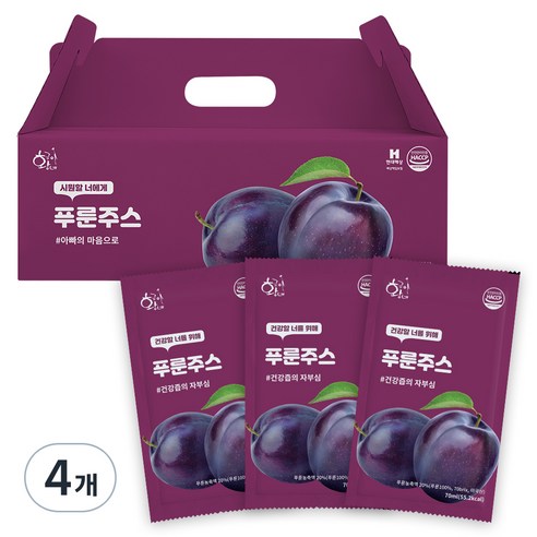 황금이네 푸룬주스 30포, 2.1L, 4개