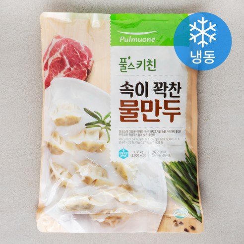 풀무원 풀스키친 속이 꽉찬 물만두 (냉동), 1.35kg, 3개