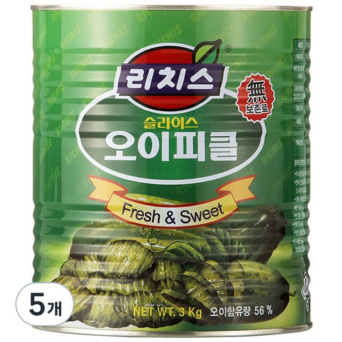 리치스 슬라이스 오이피클, 1개, 3kg