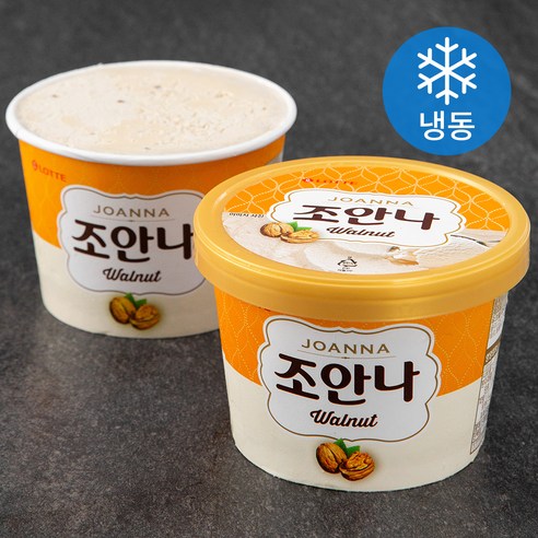 롯데제과 조안나 호두 아이스크림 (냉동), 850ml, 2개