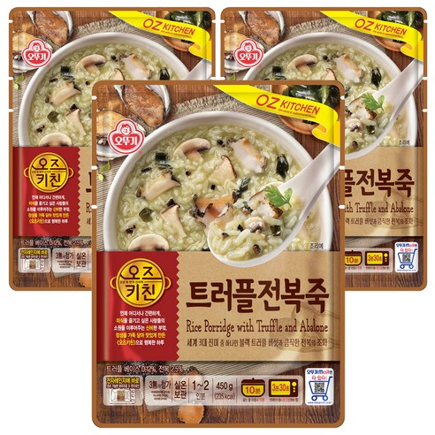 오뚜기 트러플 전복죽, 450g, 3개
