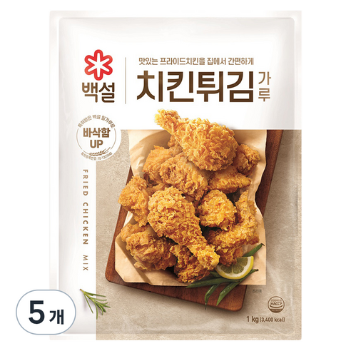 백설 치킨튀김가루, 1kg, 5개