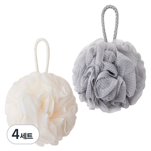 페르노엘 촘촘하고 부드러운 걸이형 버블 샤워볼 2종 세트, A타입, 2개입, 4개