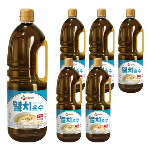 다시다 CJ제일제당 멸치육수, 6개, 1.8L
