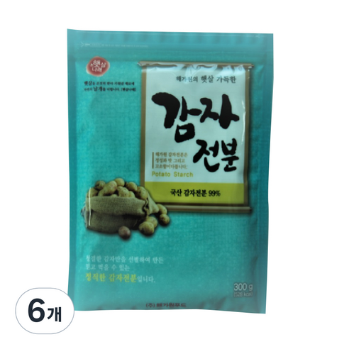 해가원 햇살나래 감자전분, 300g, 6개