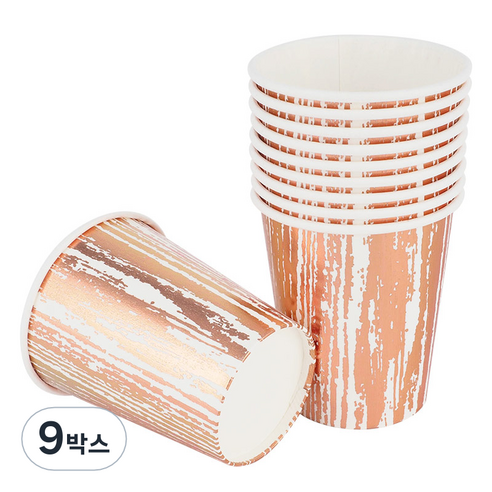 메탈릭 파티컵 빈티지 로즈골드 240ml, 10개, 9개